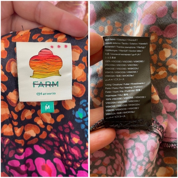 Anthropologie Farm Rio Hearts Midi dress NWOT full sleeve size Medium - Picture 8 of 10